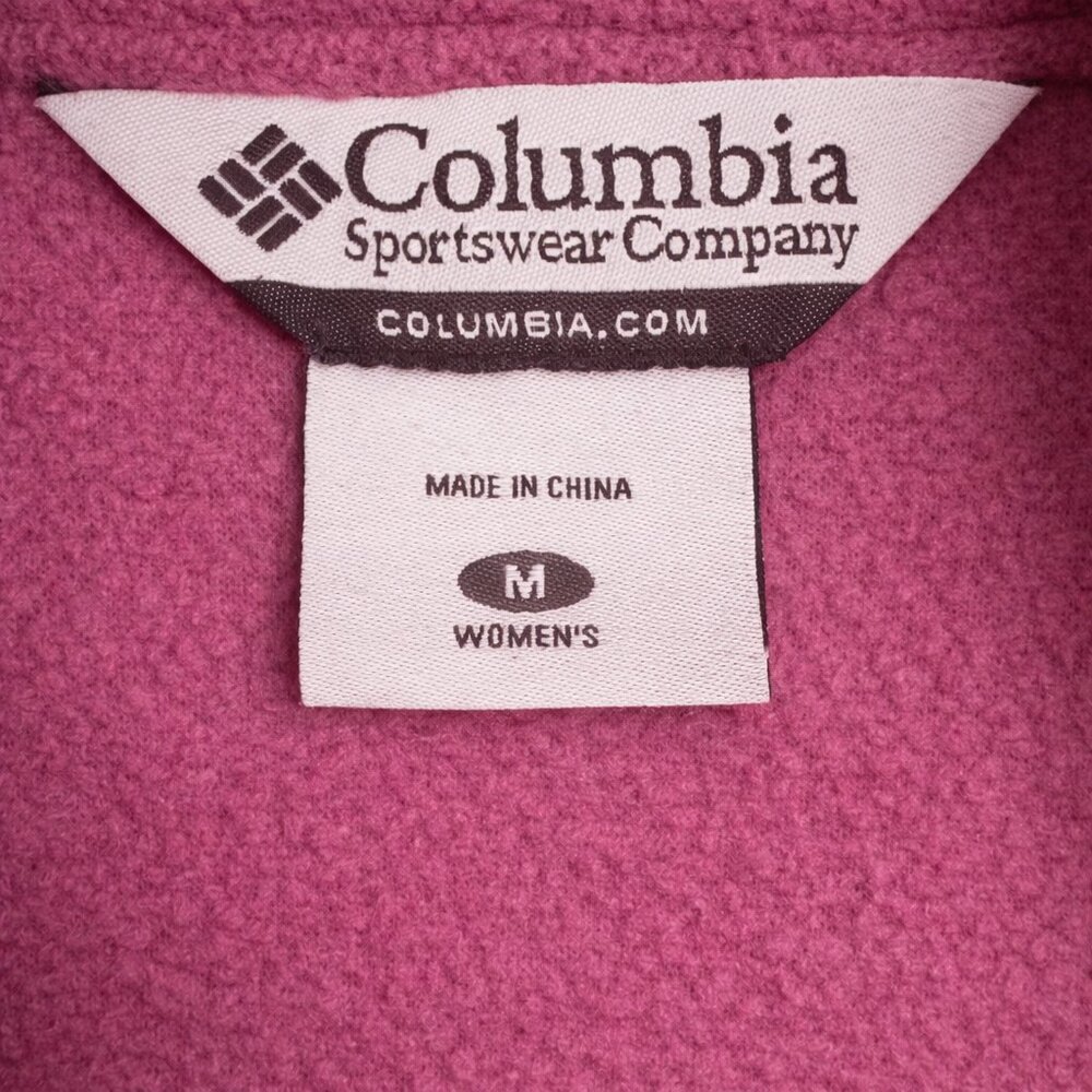 Columbia Pink Fleece Zip Vest Women's Medium Full Zip Outdoors - Picture 5 of 5
